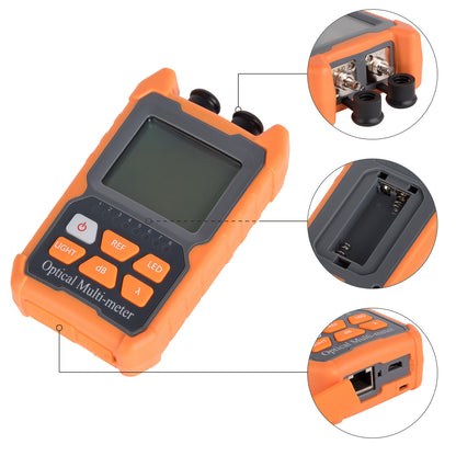 2 pcs Mini 4 in 1 Optical Power Meter FTTH Visual Fault Locator Network Cable Test Optical Fiber Tester 1MW VFL